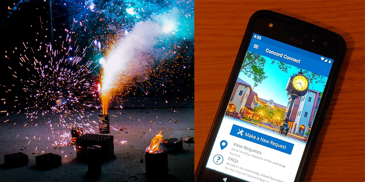 Report Illegal Fireworks With The Concord Connect App