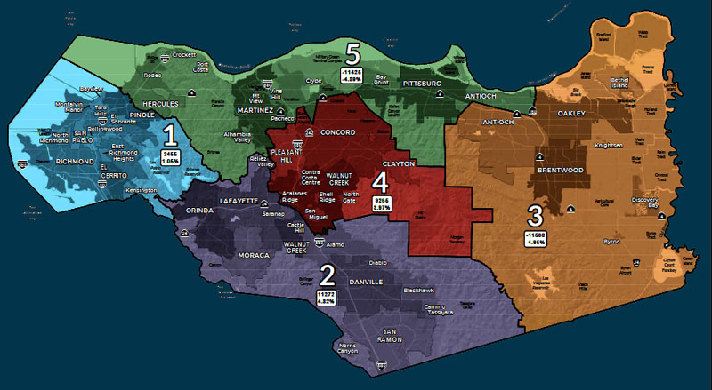 A look at the new borders for Contra Costa’s District 4