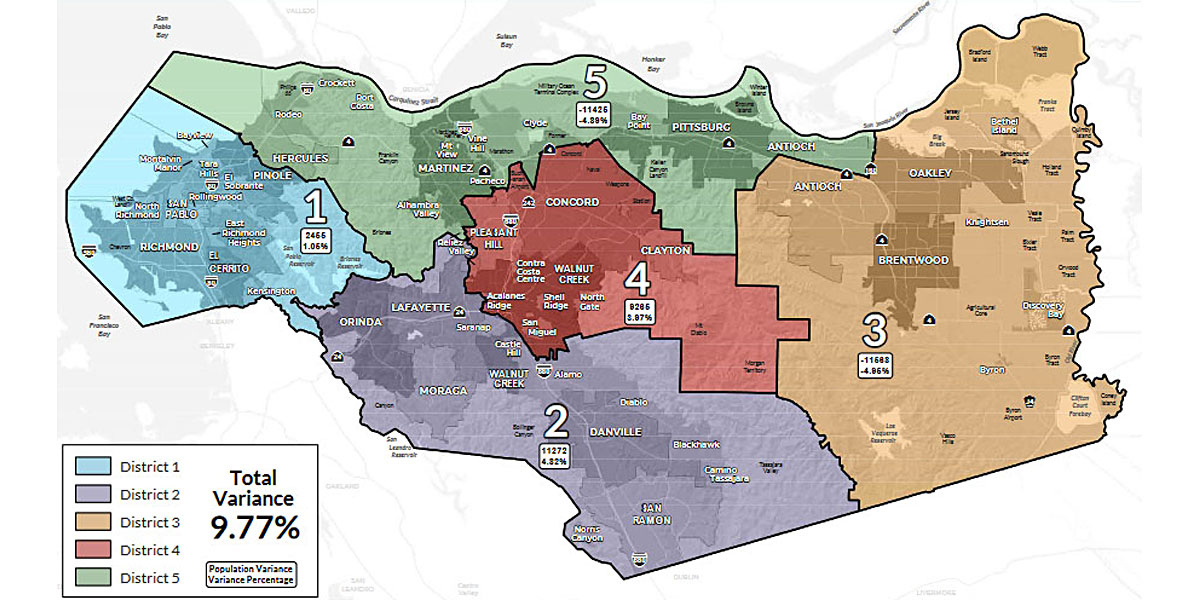 A look at the new borders for Contra Costa’s District 4