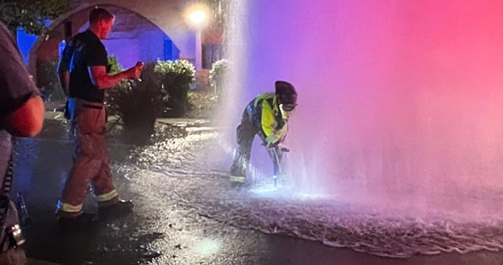 Crash in Concord takes out fire hydrant Saturday night