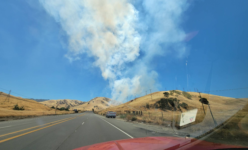 Kirker Pass Road closed due to fire; 50% contained