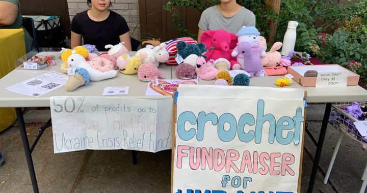 Youngsters enjoy ­crocheting for charity