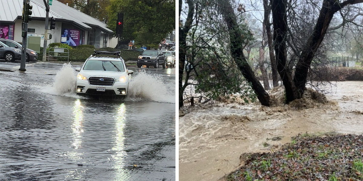 Atmospheric River Brings Flooded Streets And Overflowing Streams To Concord And Clayton