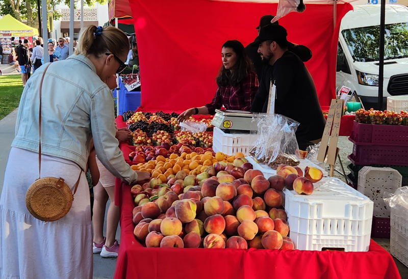 Stone fruit has arrived at the Concord farmers market