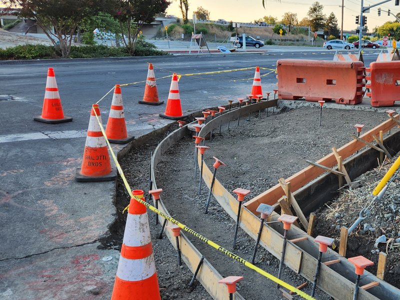 Multiple cone zones in Concord show improvement projects' progress