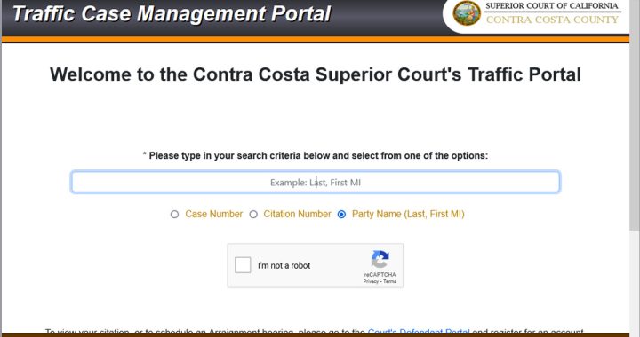 Contra Costa Superior Court defendant portal for traffic arraignments now open